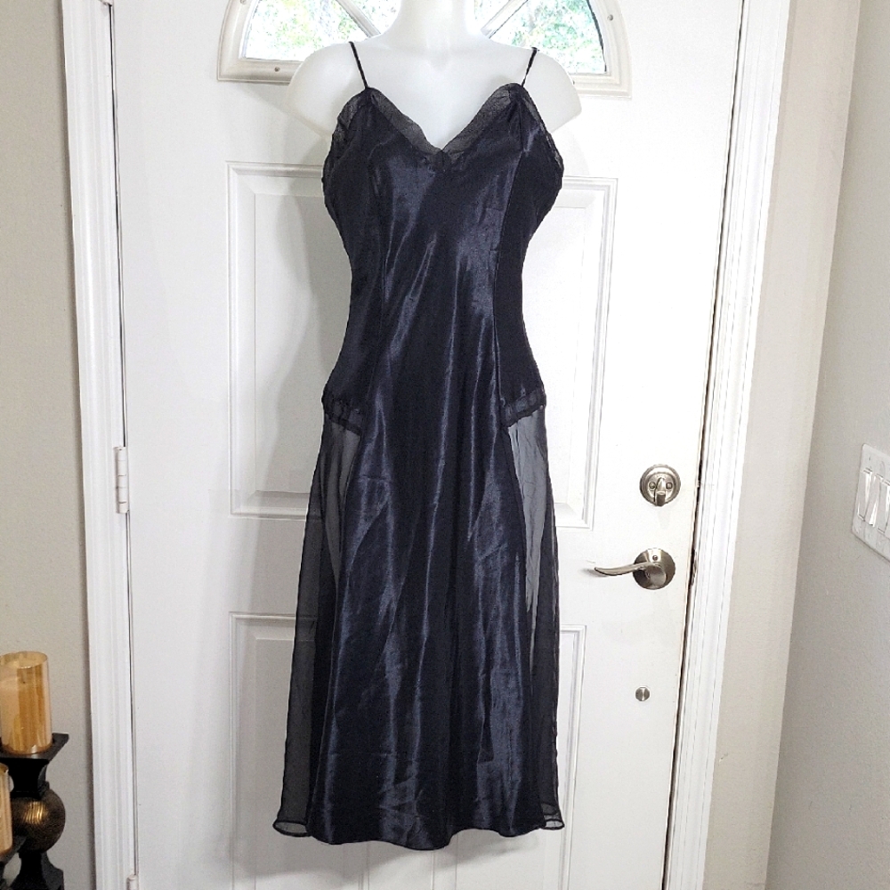 Reformation Casi Midi Slip Dress With Sheer Side Panel Size Med